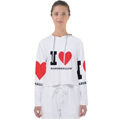 I Love Marshmallow  Women s Slouchy Sweat by ilovewhateva