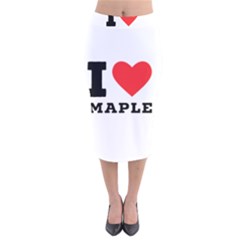 I Love Maple Velvet Midi Pencil Skirt by ilovewhateva
