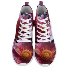 Pink Flowers Petals Blossoms Blooms Art Men s Lightweight High Top Sneakers by 99art