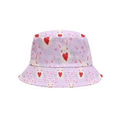 Easter Easter Bunny Hearts Seamless Tile Cute Inside Out Bucket Hat (kids) by 99art