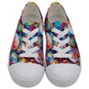 Pattern Seamless Balls Colorful Rainbow Colors Kids  Low Top Canvas Sneakers View1