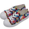 Pattern Seamless Balls Colorful Rainbow Colors Kids  Low Top Canvas Sneakers View2