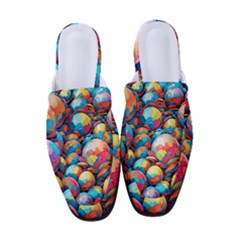 Pattern Seamless Balls Colorful Rainbow Colors Women s Classic Backless Heels by 99art