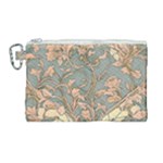 Art Nouveau Vintage Retro Pattern Floral Canvas Cosmetic Bag (Large)
