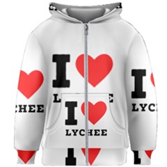 I Love Lychee  Kids  Zipper Hoodie Without Drawstring by ilovewhateva
