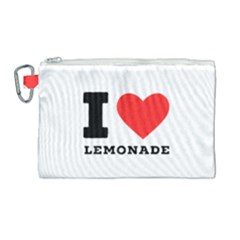 I Love Lemonade Canvas Cosmetic Bag (large) by ilovewhateva