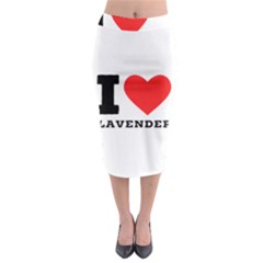 I Love Lavender Midi Pencil Skirt by ilovewhateva