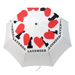 I Love Lavender Folding Umbrellas by ilovewhateva