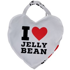 I Love Jelly Bean Giant Heart Shaped Tote by ilovewhateva
