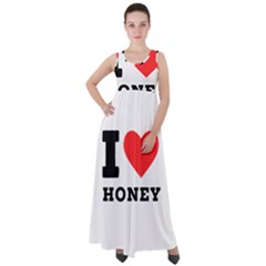 I Love Honey Empire Waist Velour Maxi Dress by ilovewhateva