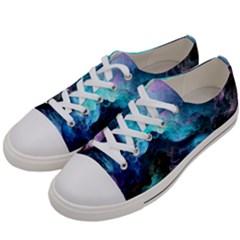 Abstract Graphics Nebula Psychedelic Space Men s Low Top Canvas Sneakers by 99art