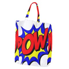 Pow Comic Comic Book Fight Giant Grocery Tote by 99art