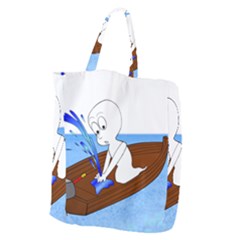 Spirit-boat-funny-comic-graphic Giant Grocery Tote by 99art