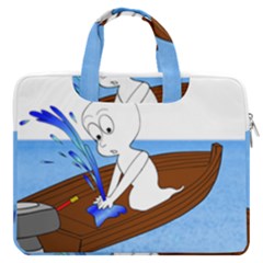 Spirit-boat-funny-comic-graphic Macbook Pro 13  Double Pocket Laptop Bag by 99art