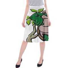 Amphibian-animal-cartoon-reptile Midi Beach Skirt by 99art