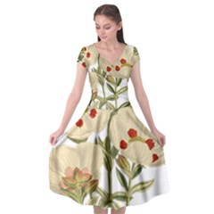 Nature-flower-leaf-plant-isolated Cap Sleeve Wrap Front Dress by 99art