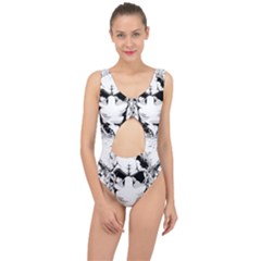 Graphic-design-vector-skull Center Cut Out Swimsuit by 99art
