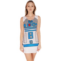 Technology-clip-art-r2d2 Bodycon Dress by 99art