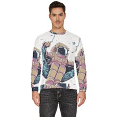 Drawing-astronaut Men s Fleece Sweatshirt by 99art