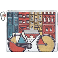 Amsterdam Graphic Design Poster Illustration Canvas Cosmetic Bag (xxxl) by 99art