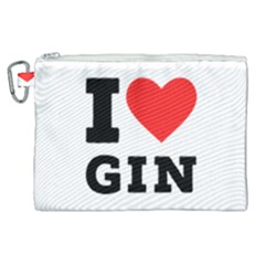I Love Gin Canvas Cosmetic Bag (xl) by ilovewhateva