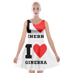 I Love Ginebra Velvet Skater Dress by ilovewhateva
