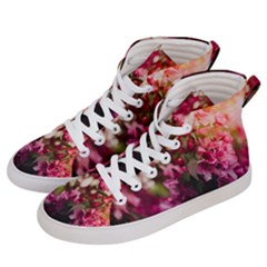 Pink Flower Women s Hi-top Skate Sneakers by artworkshop
