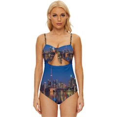 Seaside River Knot Front One-piece Swimsuit