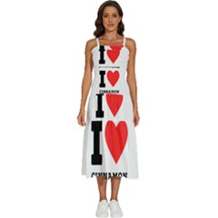 I Love Cinnamon  Sleeveless Shoulder Straps Boho Dress by ilovewhateva
