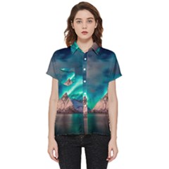 Amazing Aurora Borealis Colors Short Sleeve Pocket Shirt by B30l