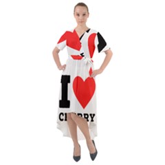 I Love Cherry Front Wrap High Low Dress by ilovewhateva