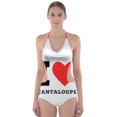 I Love Cantaloupe  Cut-out One Piece Swimsuit by ilovewhateva