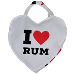 I Love Rum Giant Heart Shaped Tote by ilovewhateva