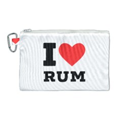 I Love Rum Canvas Cosmetic Bag (large) by ilovewhateva