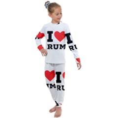 I Love Rum Kids  Long Sleeve Set  by ilovewhateva