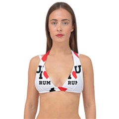I Love Rum Double Strap Halter Bikini Top by ilovewhateva