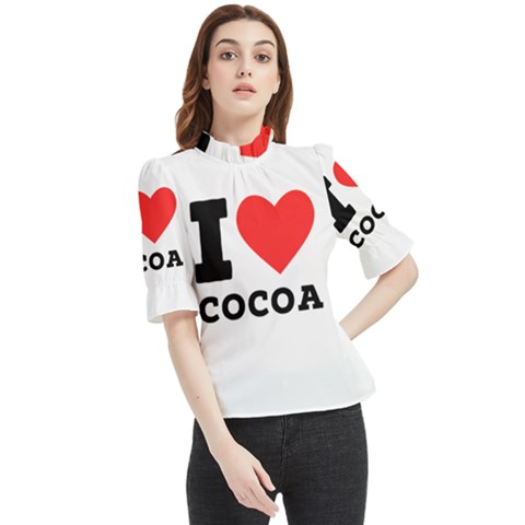 I Love Cocoa Frill Neck Blouse by ilovewhateva