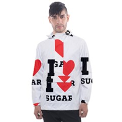 I Love Sugar  Men s Front Pocket Pullover Windbreaker by ilovewhateva