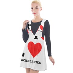 I Love Blackberries  Plunge Pinafore Velour Dress by ilovewhateva
