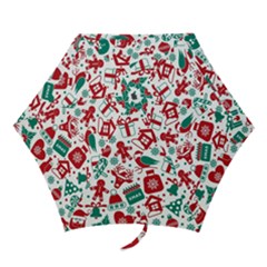 Background Vector Texture Christmas Winter Pattern Seamless Mini Folding Umbrellas