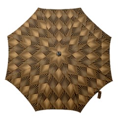 Brown Abstract Background Texture Pattern Seamless Hook Handle Umbrellas (medium) by danenraven