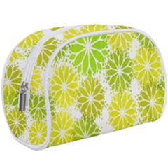 Flowers Green Texture With Pattern Leaves Shape Seamless Make Up Case (large) by danenraven