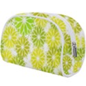 Flowers Green Texture With Pattern Leaves Shape Seamless Make Up Case (Large) View2