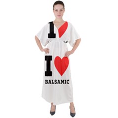 I Love Balsamic V-neck Boho Style Maxi Dress by ilovewhateva