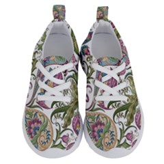 Flowers Pattern Texture White Background Design Floral Running Shoes by danenraven