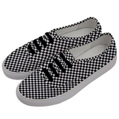Black And White Checkerboard Background Board Checker Men s Classic Low Top Sneakers by Cowasu