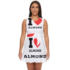 I Love Almond  Waist Tie Tier Mini Chiffon Dress by ilovewhateva