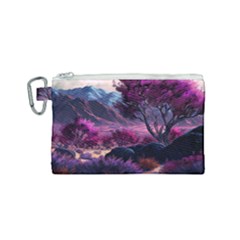 Landscape Landscape Painting Purple Purple Trees Canvas Cosmetic Bag (small) by Cowasu