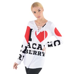 I Love Acai Berry Tie Up Tee by ilovewhateva
