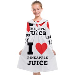 I Love Pineapple Juice Kids  Midi Sailor Dress by ilovewhateva